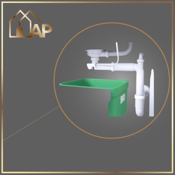 Одиночный сифон для одинарного оттока с прямоугольником с прямоугольной переносом