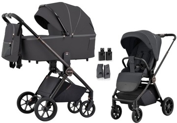 WÓZEK CARRELLO ULTRA 2w1 TORBA ADAPTERY kol. GREY