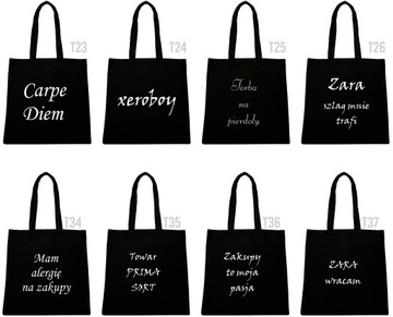 PAKUJ SIĘ ! TORBA Z NAPISEM NADRUK WZÓR T102