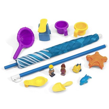 ДВУХЯРУСНЫЙ СТОЛ ДЛЯ ВОДЫ, ПЕСОЧНИЦА, ЗОНТИК