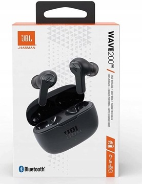 БЕСПРОВОДНЫЕ НАУШНИКИ JBL WAVE 200 TWS, ЧЕРНЫЕ ОПИСАНИЕ!