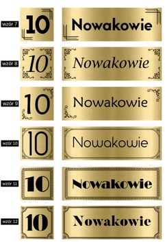ZESTAW Tabliczek na DRZWI Nazwisko + NUMER WZORY