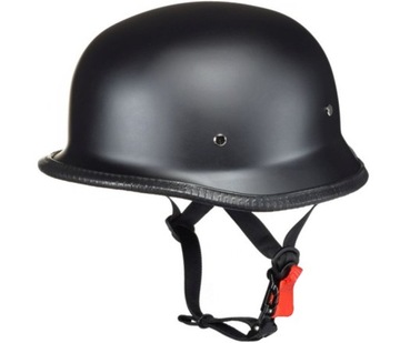 Kask Motocyklowy Otwarty Niemiecki German Headcap Hełm Weteran Matowy XL