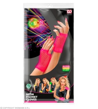 Розовые неоновые сетчатые перчатки для дискотек