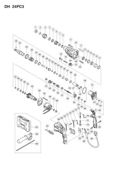 Стопорная пластина ударной дрели HITACHI DH24PC3