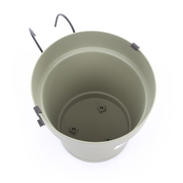 круглые цветочные горшки с крючками для балконных перил, антрацит CAPRI B. 20