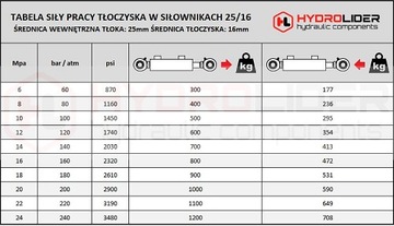 МАЛЫЙ ГИДРАВЛИЧЕСКИЙ ЦИЛИНДР 25/16 ХОД 250 мм