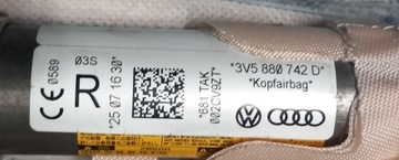 AIRBAG ZÁVĚS PRAVÁ SKODA SUPERB III