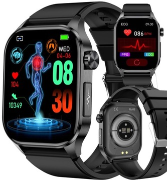 ZEGAREK SMARTWATCH AMOLED EKG POMIAR CUKRU CIŚNIENIE TEMPERATURA