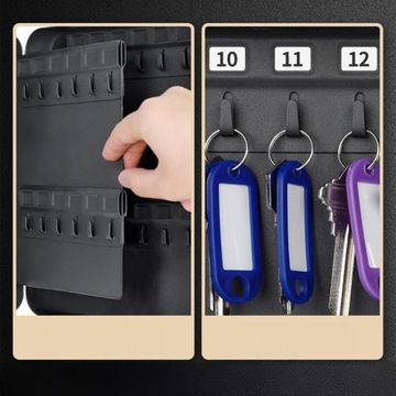 Коробка Шкаф Шкатулка Сейф для ключей с замком, металлический размер XL + 48 подвесок