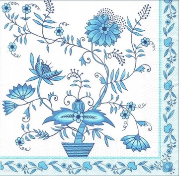 Serwetki papierowe folk Blue Onion