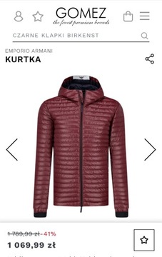 Emporio armani nowa kurtka męska puchowa lekka L