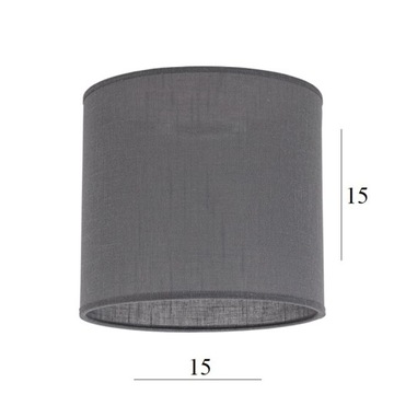 ABAŻUR do lampy lub zwisu 1W szary 15/15 cm walec