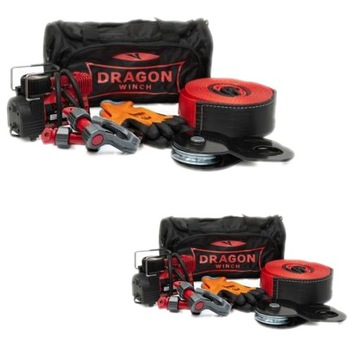 PREMIUM Torba Kompresor PAS + 2 SZEKLA + Zblocze + Rękawiczki DRAGON WINCH