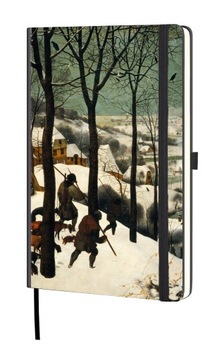 kalendarz A5 tygodniowy z notatnikiem Art Masters Bruegel Myśliwi w śniegu