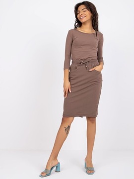 Юбка-свитшот миди POCKETS F479 красный 38 M