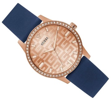 DAMSKI ELEGANCKI ZEGAREK GUESS ROSE GOLD GW0355L2 WYSADZANY CYRKONIAMI