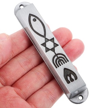 2 ШТ. МЕТАЛЛИЧЕСКИХ УКРАШЕНИЙ Надпись МЕЗУЗЫ