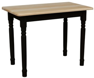 STÓŁ KUCHENNY DREWNIANY 80x60 TOCZONY CZARNY + SOSNA