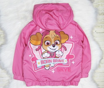 KURTKA DZIEWCZĘCA PRZECIWDESZCZOWA WIATRÓWKA PSI PATROL POLAR 110/116