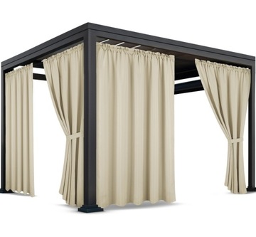 ZASŁONY NA TARAS 155x220 ZASŁONA OGRODOWA OGRODOWE Z TUNELEM WODOODPORNE