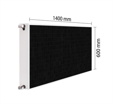 MASKOWNICA MAGNETYCZNA NA KALORYFER 140x60 CZARNA MATA MAGNES