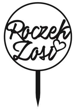 Topper na pierwsze urodziny Roczek z IMIENIEM R9