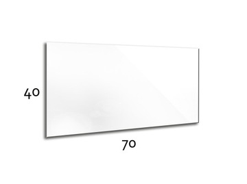 Panel szklany hartowany 70x40 biały ochronny szkło 6mm