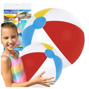 Kolorowa piłka plażowa dmuchana duża 61 cm Bestway 31022