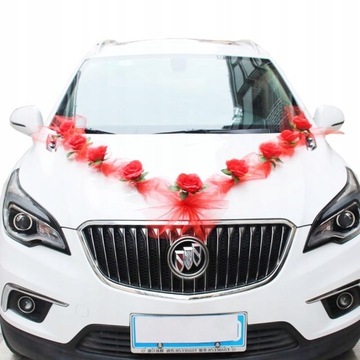 Dekoracja ślubna samochodu ozdoby na auto do ślubu
