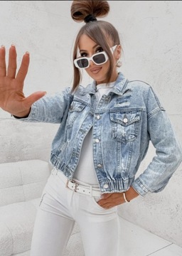 КУРТКА KATANA ДЖИНСОВАЯ ЖЕНСКАЯ МОЛОДЕЖНАЯ В РОЛИК ПРЕМИУМ РАЗМЕРОВ