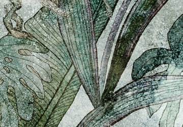 ФОТОобои БЕТОННЫЕ ЦВЕТЫ ЛИСТЬЯ 400x280 b-C-0871-a-a