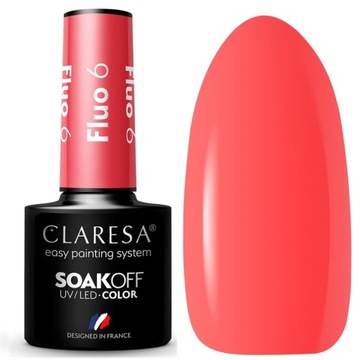 Claresa NA LATO NEONOWY MANICURE Lakier Hybrydowy do paznokci FLUO 6