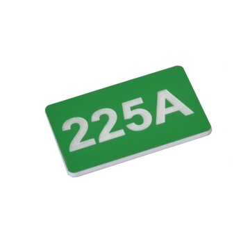 numerki na szafki wieszak do szatni ZIELONE 2,5x4,5 cm -100szt.