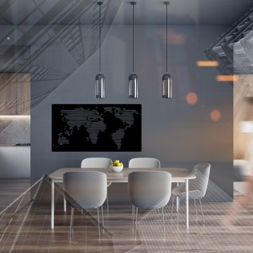 МАГНИТНАЯ ДОСКА Магнитная Карта Мира ДЛЯ СТЕНЫ ЛОФТА 100х50см Декоративная