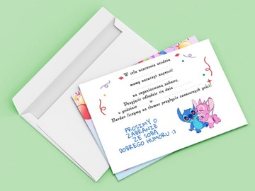 ПРИГЛАШЕНИЕ НА ДЕНЬ РОЖДЕНИЯ РЕБЕНКА АНЖЕЛА ЛИЛО И СТИЧ + БЕСПЛАТНЫЙ КОНВЕРТ