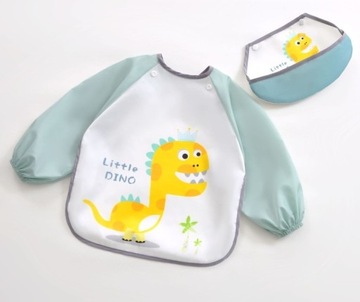 ЗАЩИТНЫЙ ФАРТУК-НАГЛУНИТЕЛЬ С РУКАВАМИ И СЪЕМНЫМ КАРМАНОМ ДЛЯ КОРМЛЕНИЯ BLW