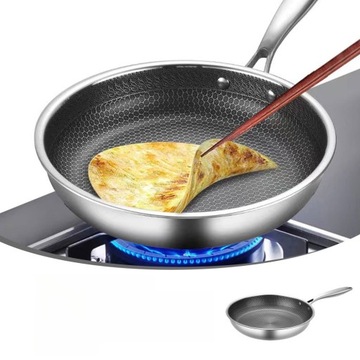 СКОВОРОДА ВОК ИЗ НЕРЖАВЕЮЩЕЙ СТАЛИ ДЛЯ ПРИГОТОВЛЕНИЯ СТЕЙКОВ