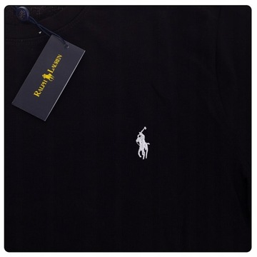 Koszulka męska t-shirt POLO RALPH LAUREN BAWEŁNA czarna XL