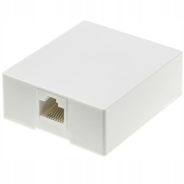 Gniazdo telefoniczne natynkowe puszka 1xRJ45 8p8c