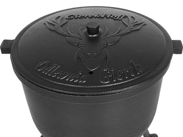 ЧУГУННЫЙ КАЛДЕЛЬ, Венгерский охотничий котелок, жареное мясо, 11 литров, для костра ГРИЛЬ