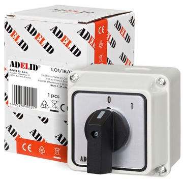 КУЛАЧКОВЫЙ ПЕРЕКЛЮЧАТЕЛЬ 16A 0-1 1F В КОРПУСЕ IP65