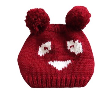CZAPKA zimowa PANDA pompony UNIWERSALNA wyprzedaż*