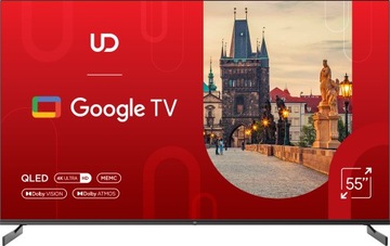 TELEWIZOR UD 55 CALI QLED ULTRA HD 4k SMART GOOGLE TV HDR SURROUND WIFI