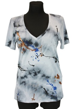 T-shirt koszulka z brokatowym wzorem DESIGUAL S