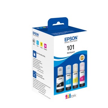 4x TUSZ EPSON 101 EcoTank KOMPLET ZESTAW