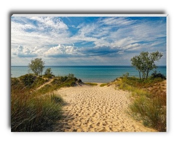 Śliczny obraz na płótnie z widokiem na morze plaża