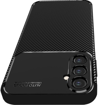 PANCERNE CZARNE ETUI PREMIUM KARBON CASE do SAMSUNG GALAXY S24 |+ SZKŁO 9H