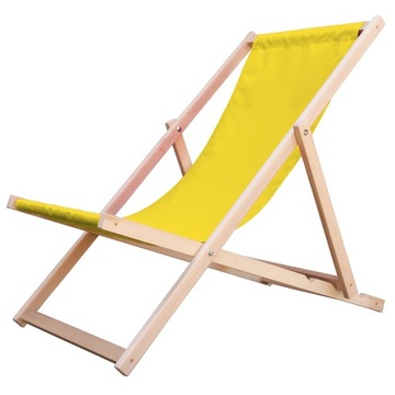 Leżaki Drewniane Producent Leżak Plażowy Żółty