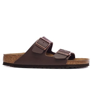 Klapki Birkenstock Arizona BF, brązowe damskie 51703 40